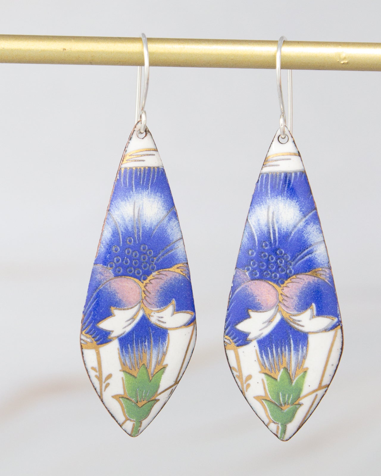Peace Lotus Vintage Revival Earrings, Leaf