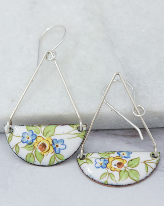 Vintage Revival Earrings, Flower Girl, Contain