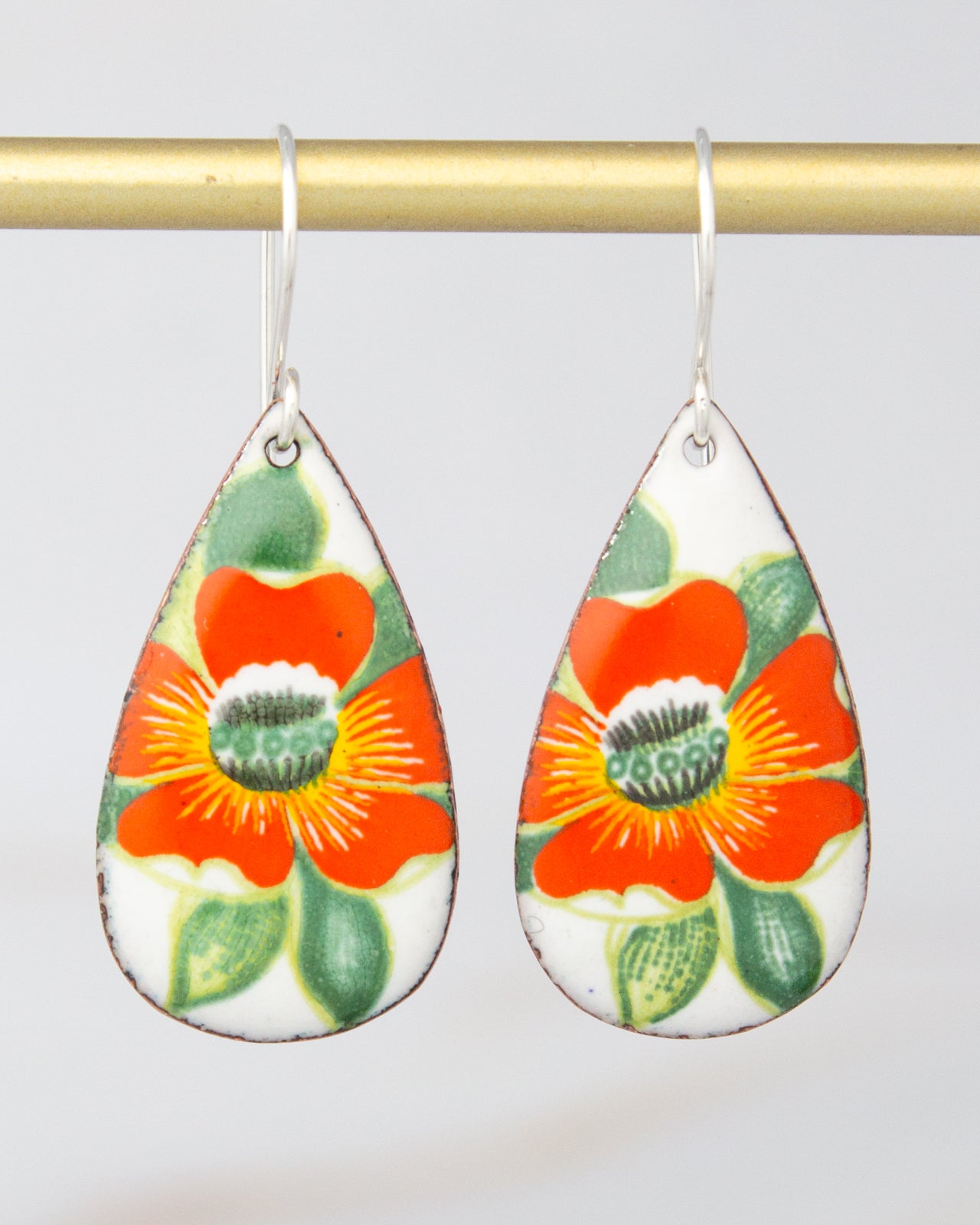 Vintage Revival Earrings, Rosehips, Teardrop