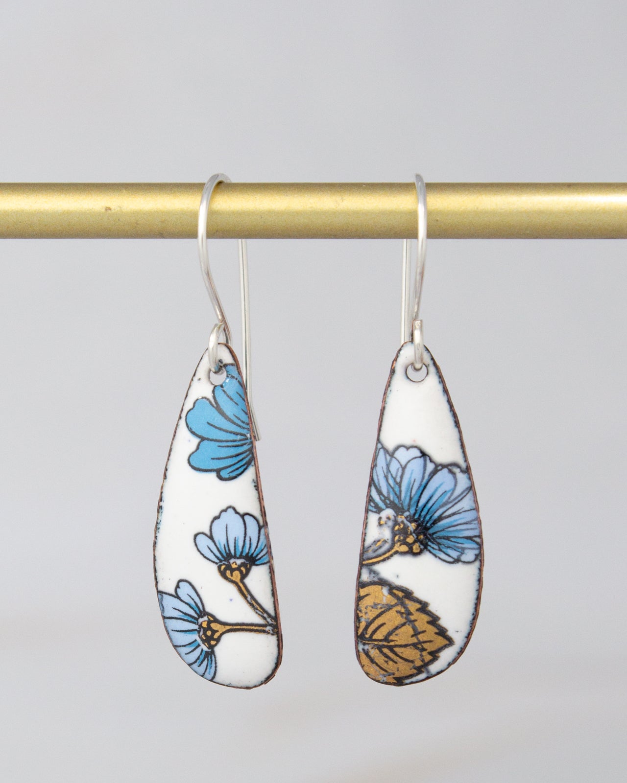 Vintage Revival Earrings. Royal Cosmos. Small Drop