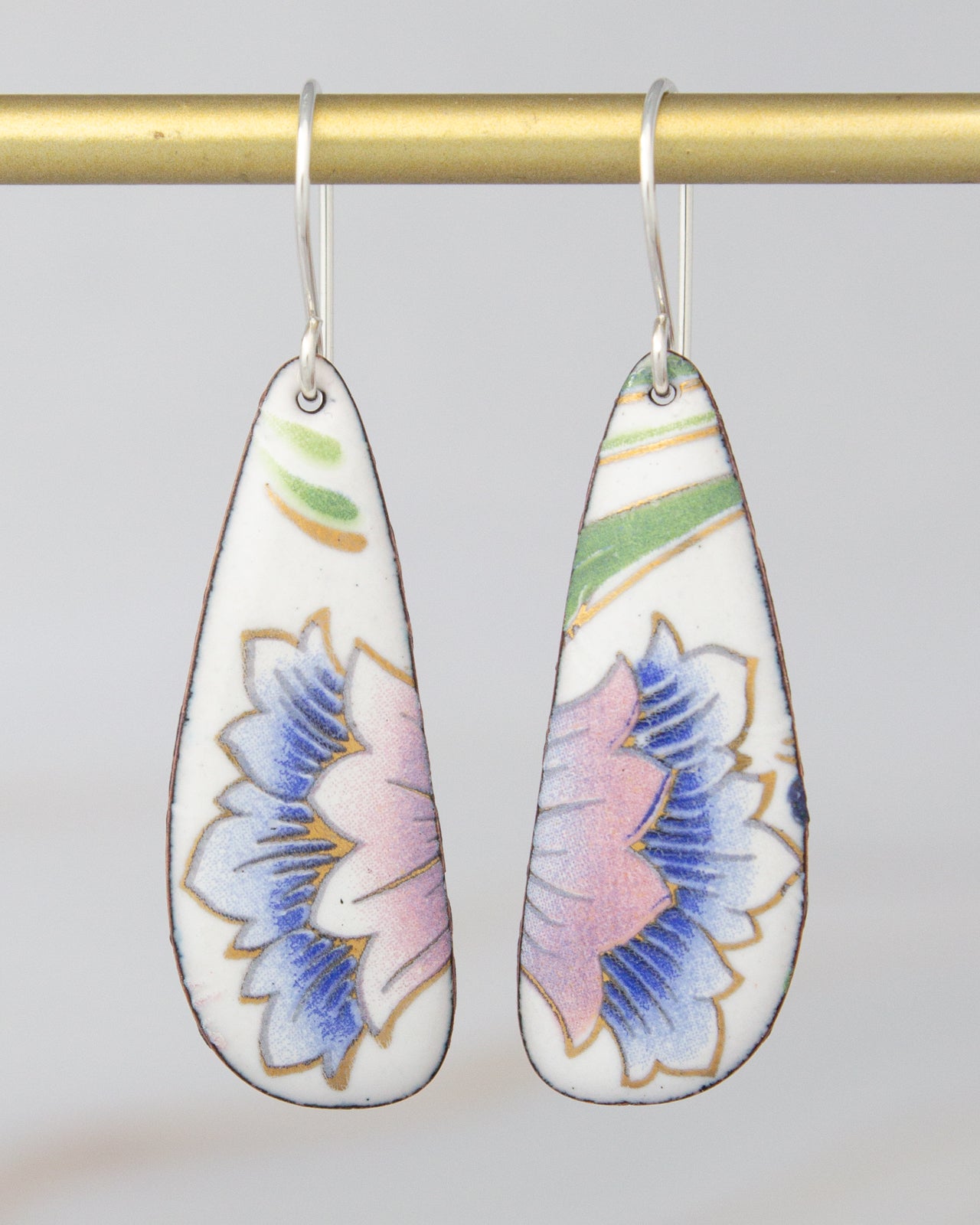 Vintage Revival Earrings, Peace Lotus, Large drop