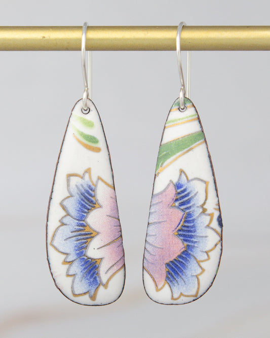 Vintage Revival Earrings, Peace Lotus, Large drop