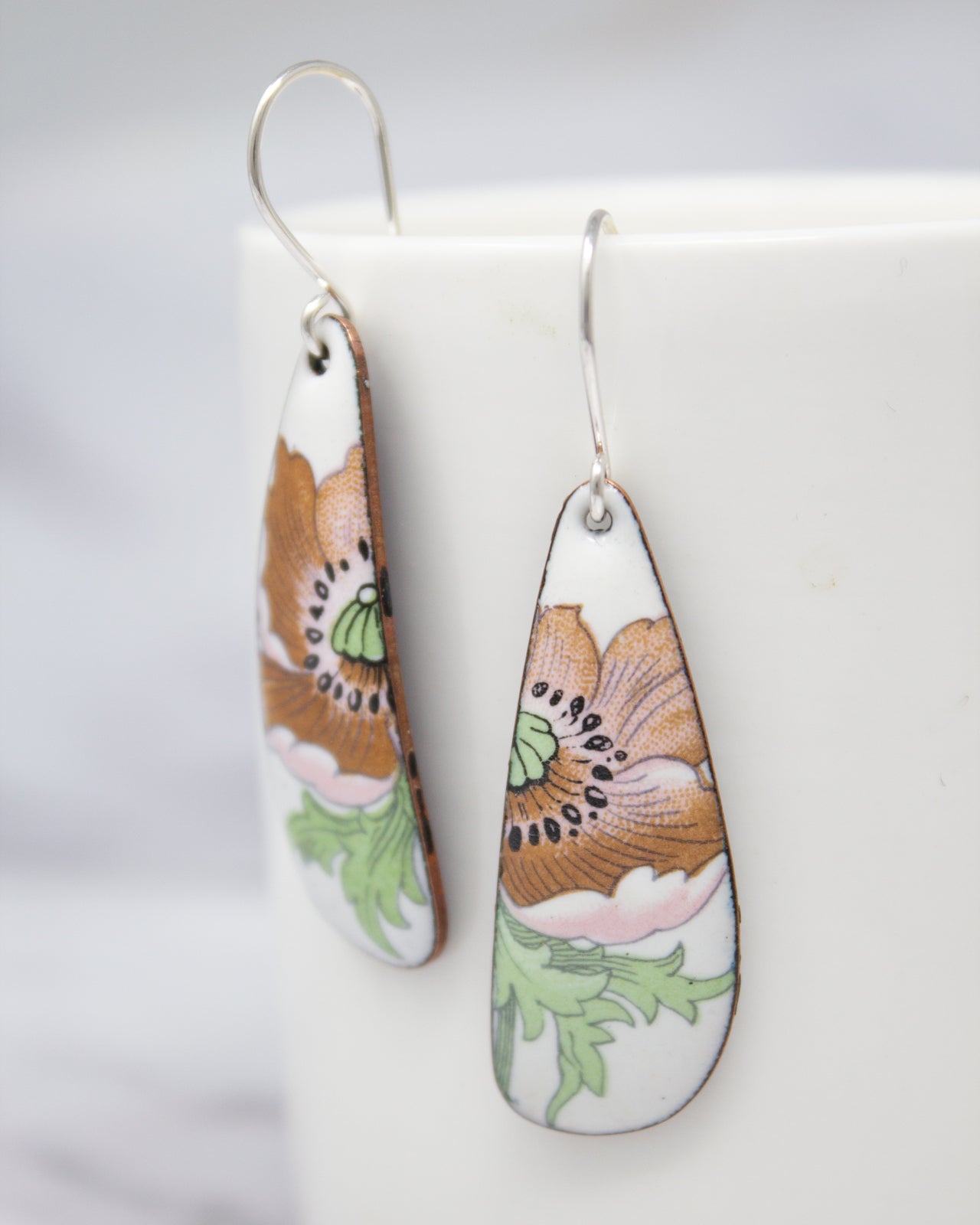 Blush Poppy Drop Vintage Revival Earrings