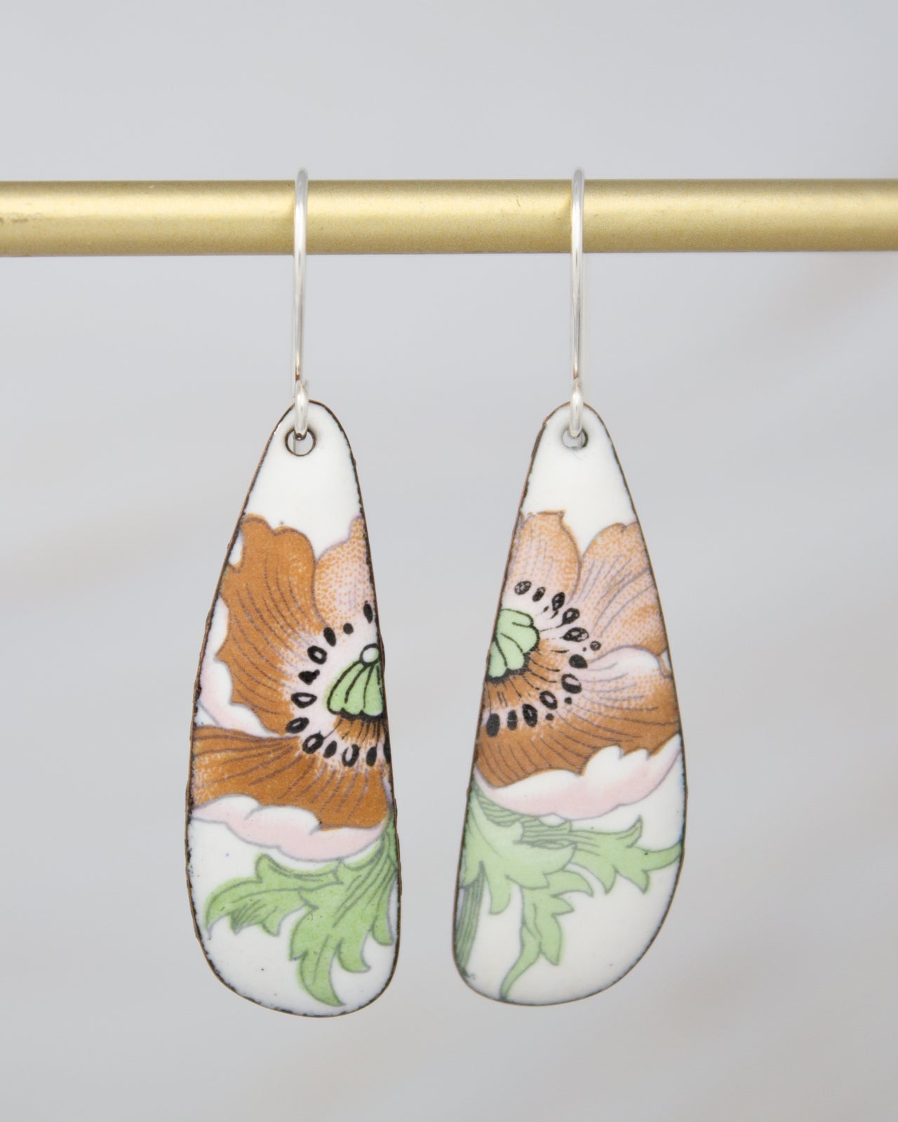 Blush Poppy Drop Vintage Revival Earrings