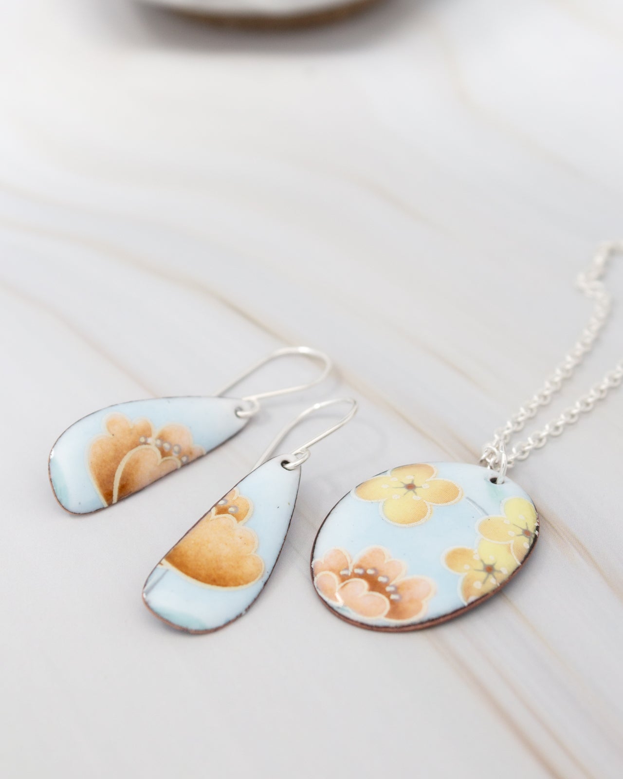 Buttercup Blues Vintage Revival Earrings, Small Drop
