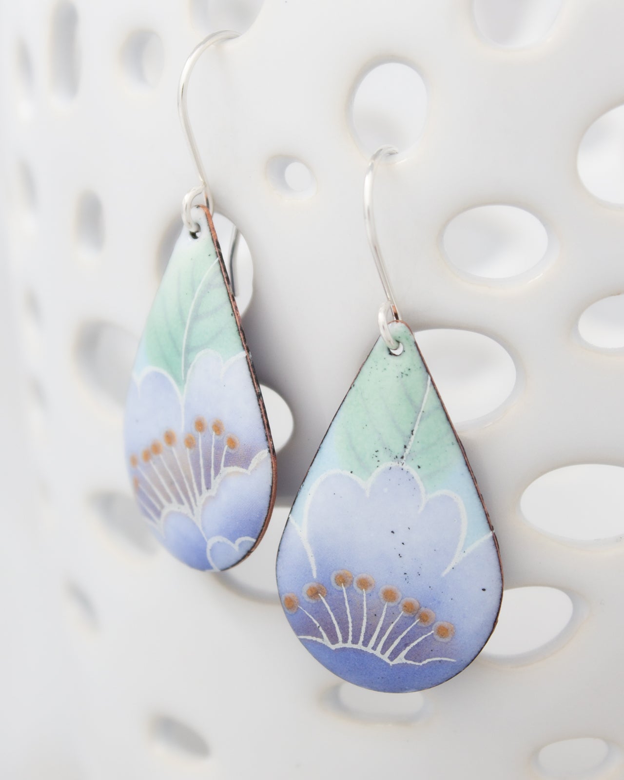 Buttercup Blues Vintage Revival Earrings, Teardrop