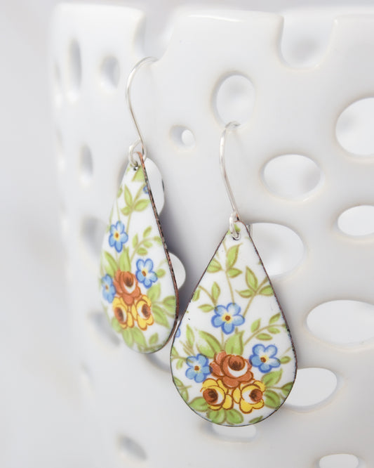 Petite Bouquet Vintage Revival Earrings, Teardrop