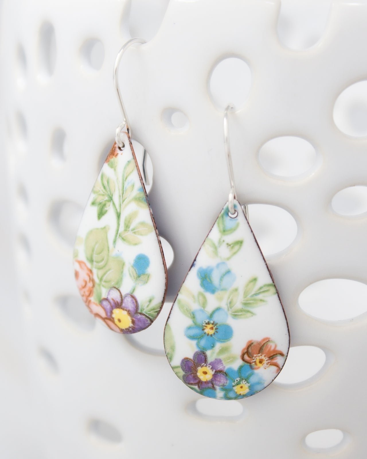 Flower Girl Vintage Revival Earrings, Teardrop