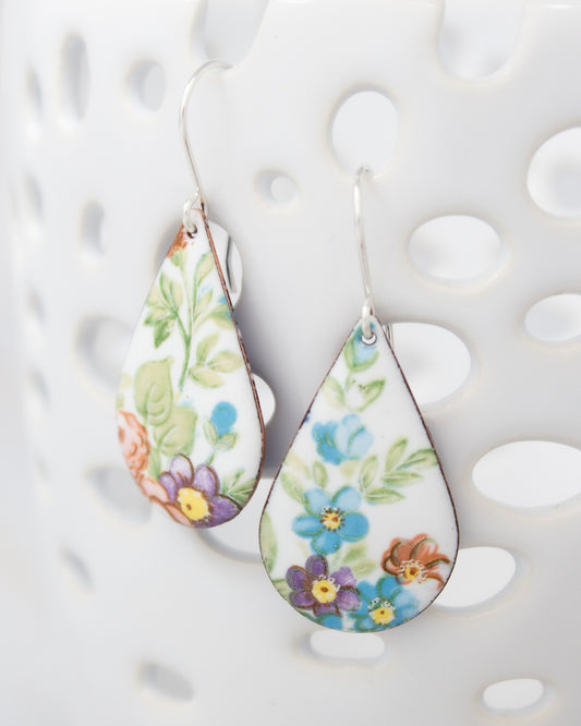 Flower Girl Vintage Revival Earrings, Teardrop