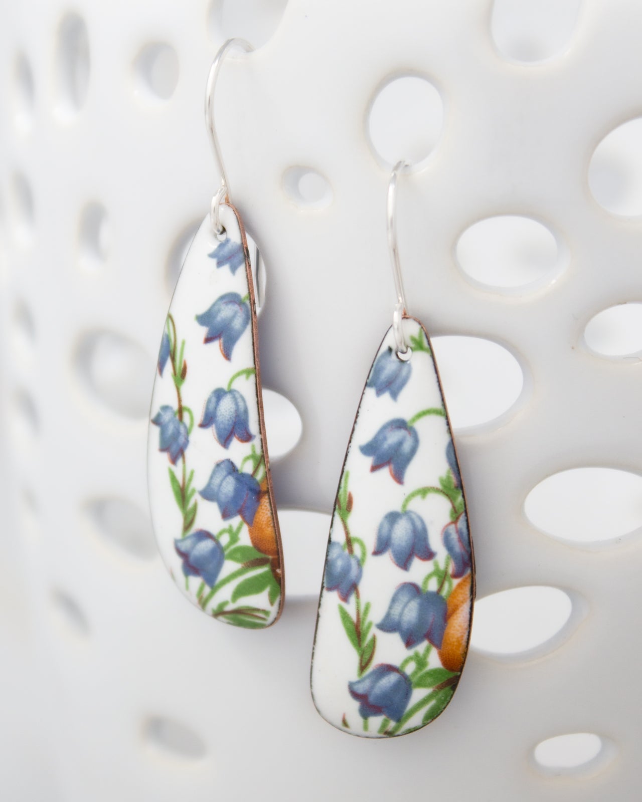 Vintage Revival Earrings, Bluebells, Large drop