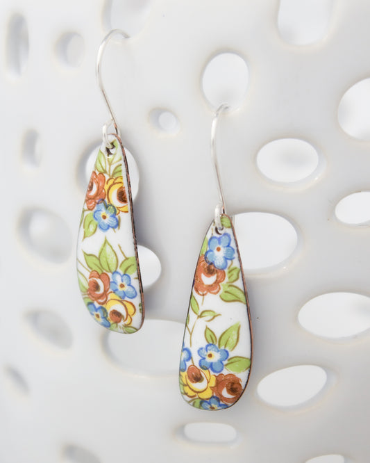 Petite Bouquet Vintage Revival Earrings, Small Drop