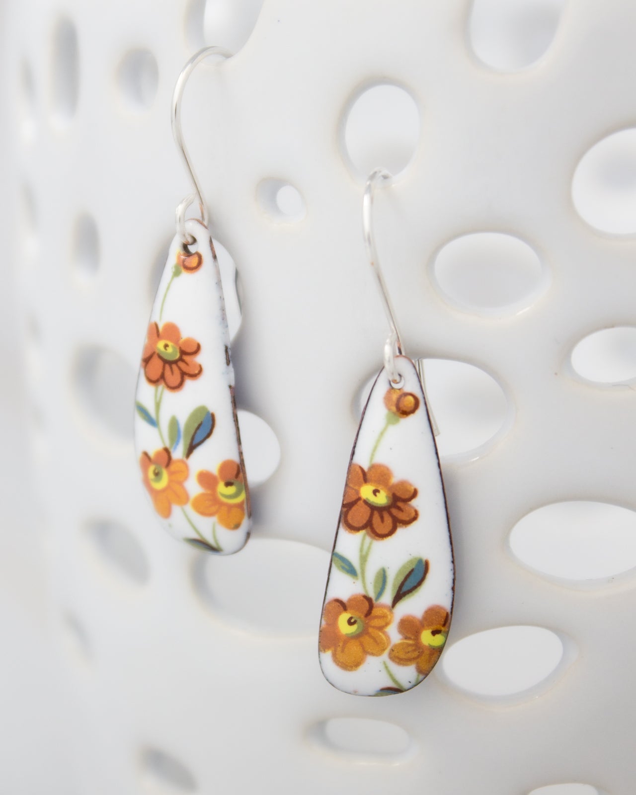 Cottage Garland Vintage Revival Earrings, Small Drop