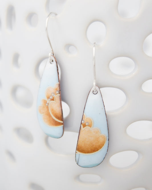Buttercup Blues Vintage Revival Earrings, Small Drop