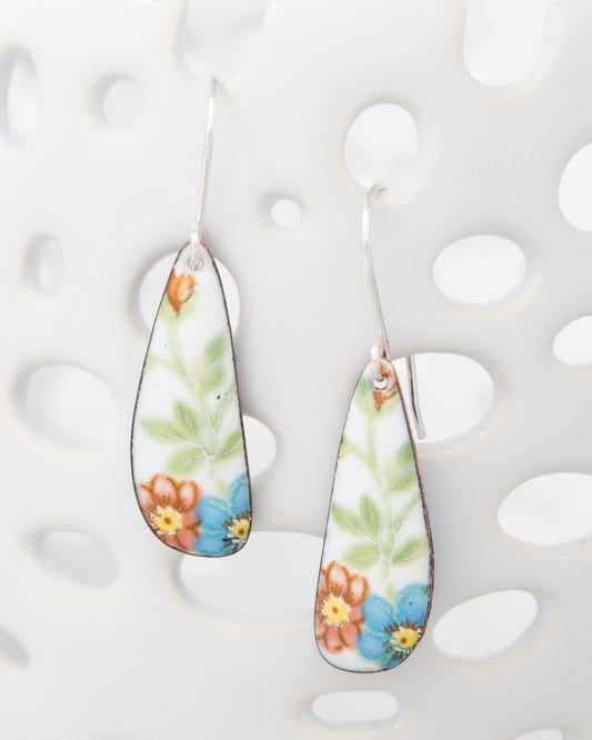 Flower Girl Vintage Revival Earrings, Small Drop
