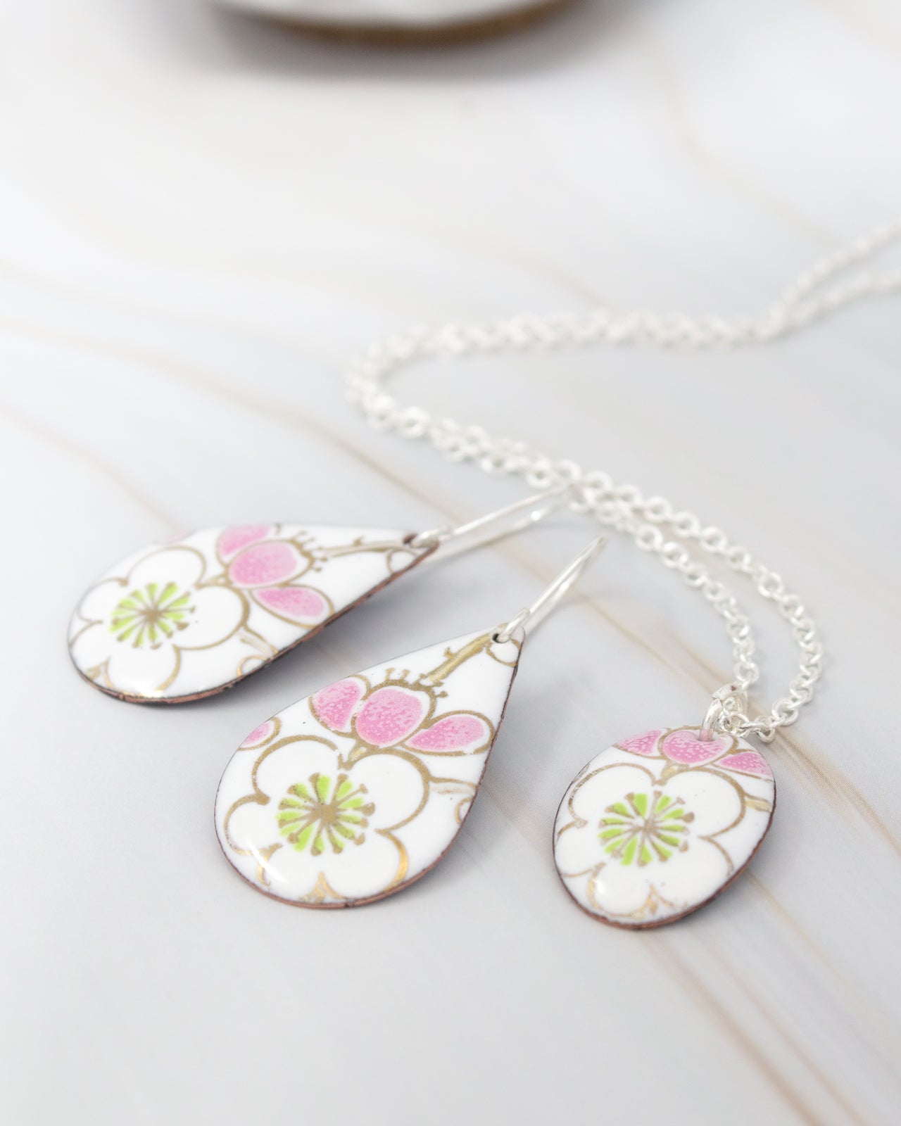 Sakura Vintage Revival Earrings, Teardrop