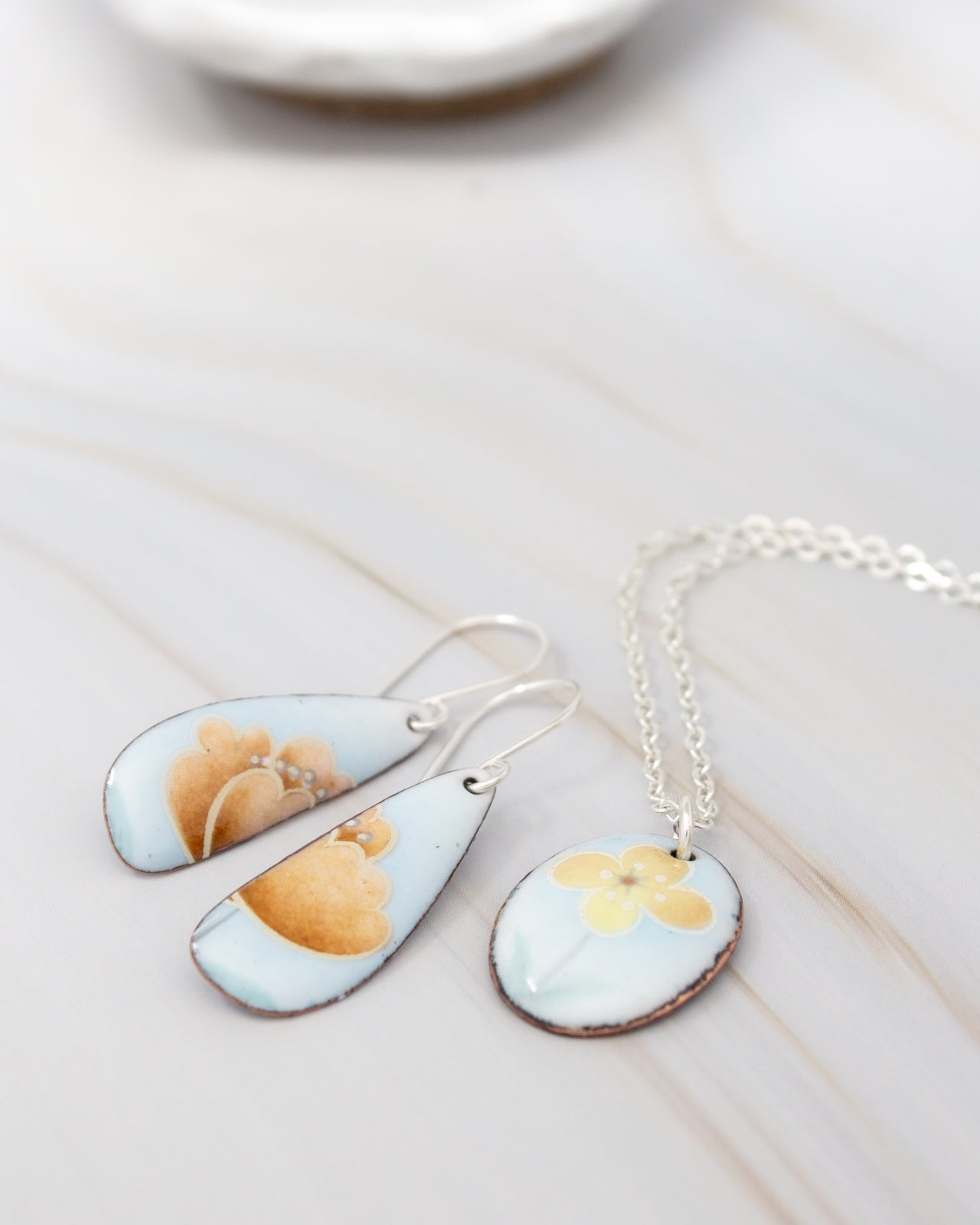 Buttercup Blues Vintage Revival Earrings, Small Drop