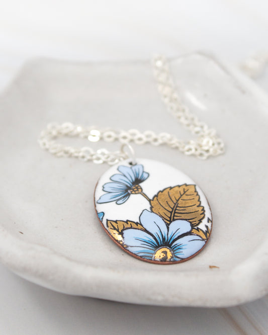 Vintage Revival Necklace, Royal Cosmos, Large Medallion