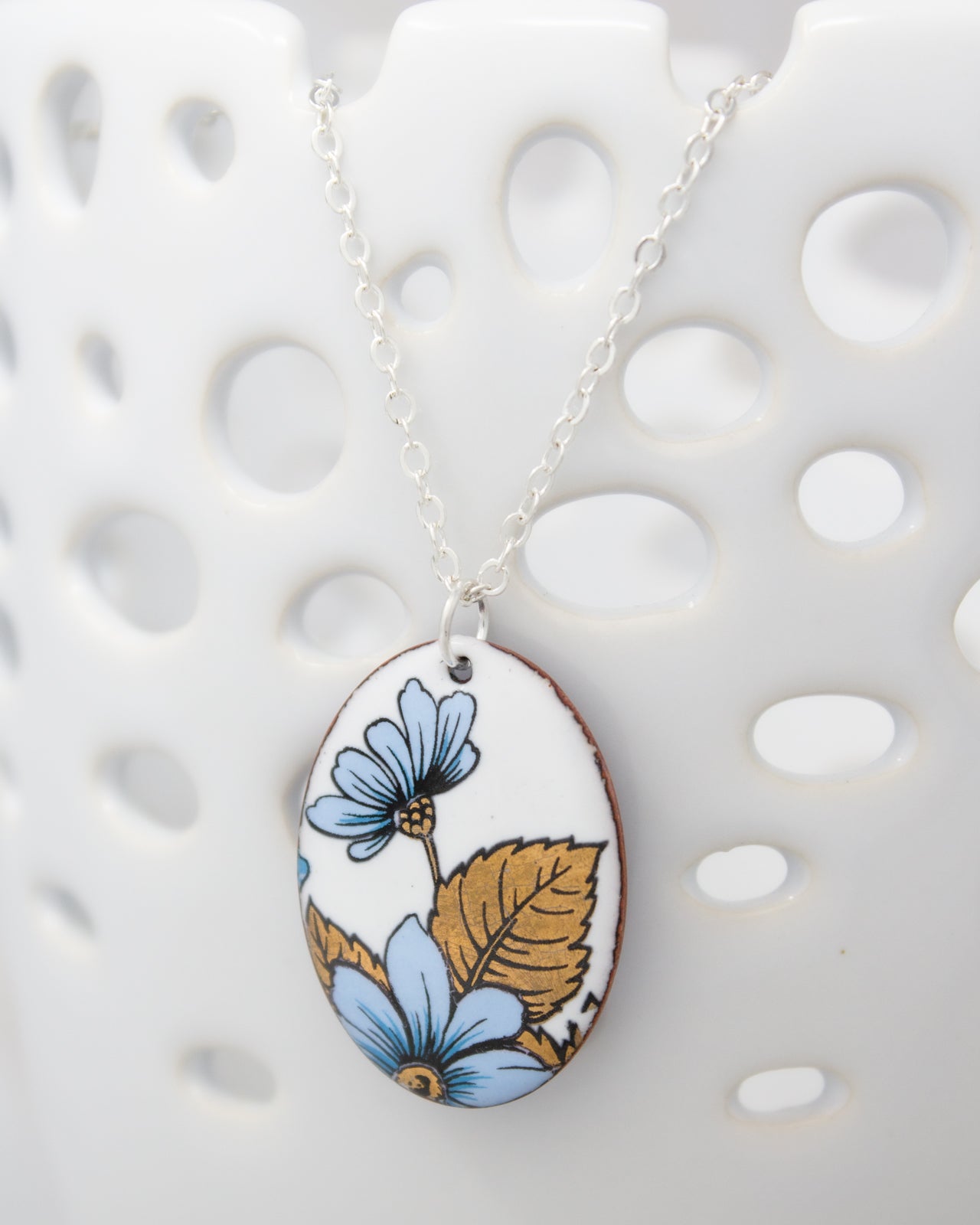 Vintage Revival Necklace, Royal Cosmos, Large Medallion