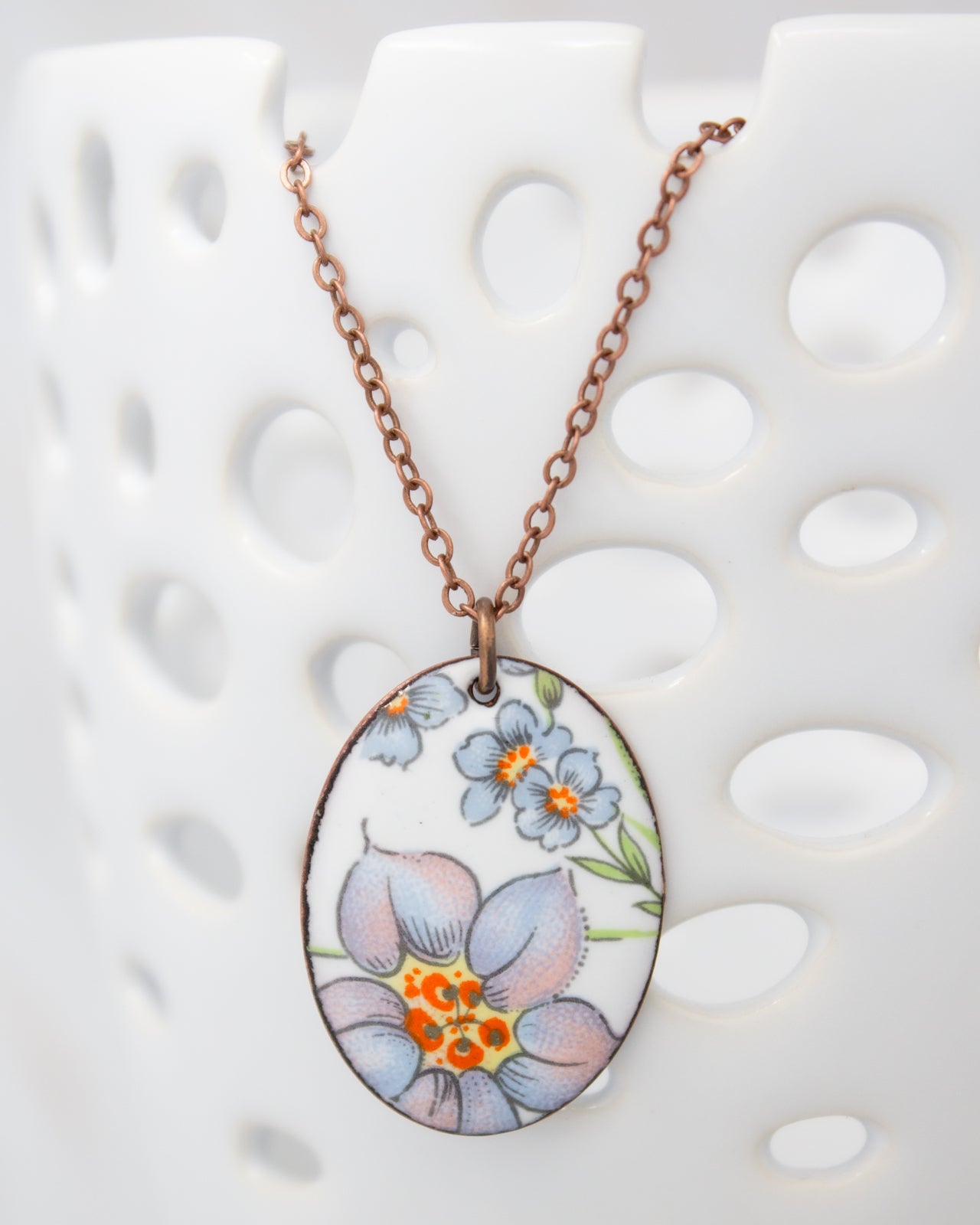 Miss Bluebell Vintage Revival Necklace, Large Medallion
