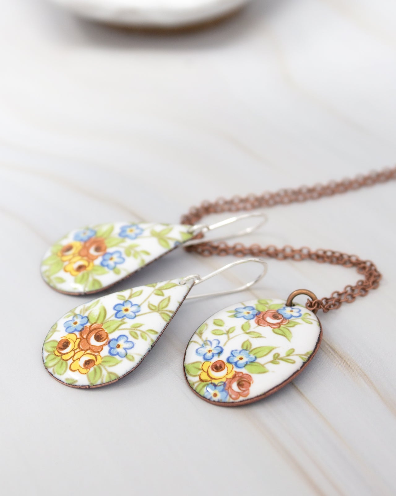 Petite Bouquet Vintage Revival Earrings, Teardrop