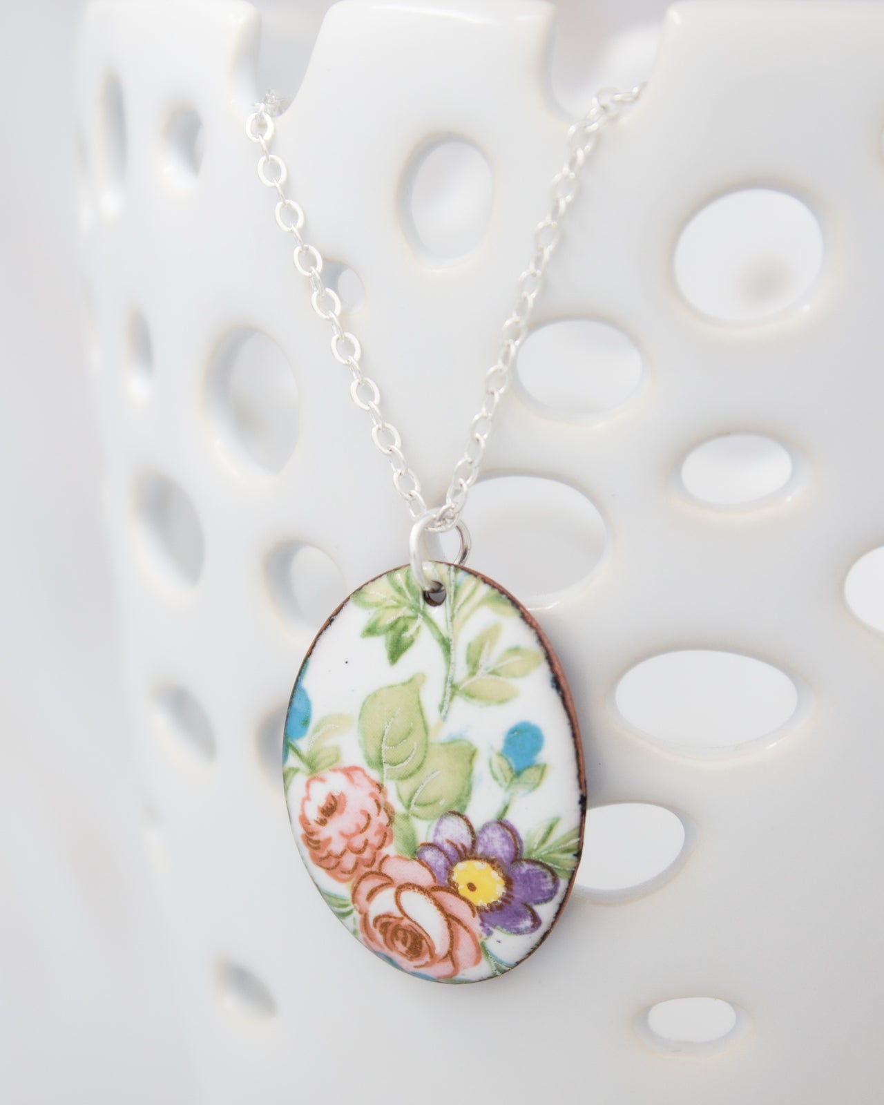 Flower Girl Vintage Revival Necklace, Large Medallion