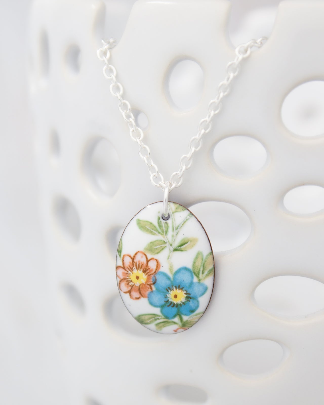 Flower Girl Vintage Revival Necklace, Small medallion