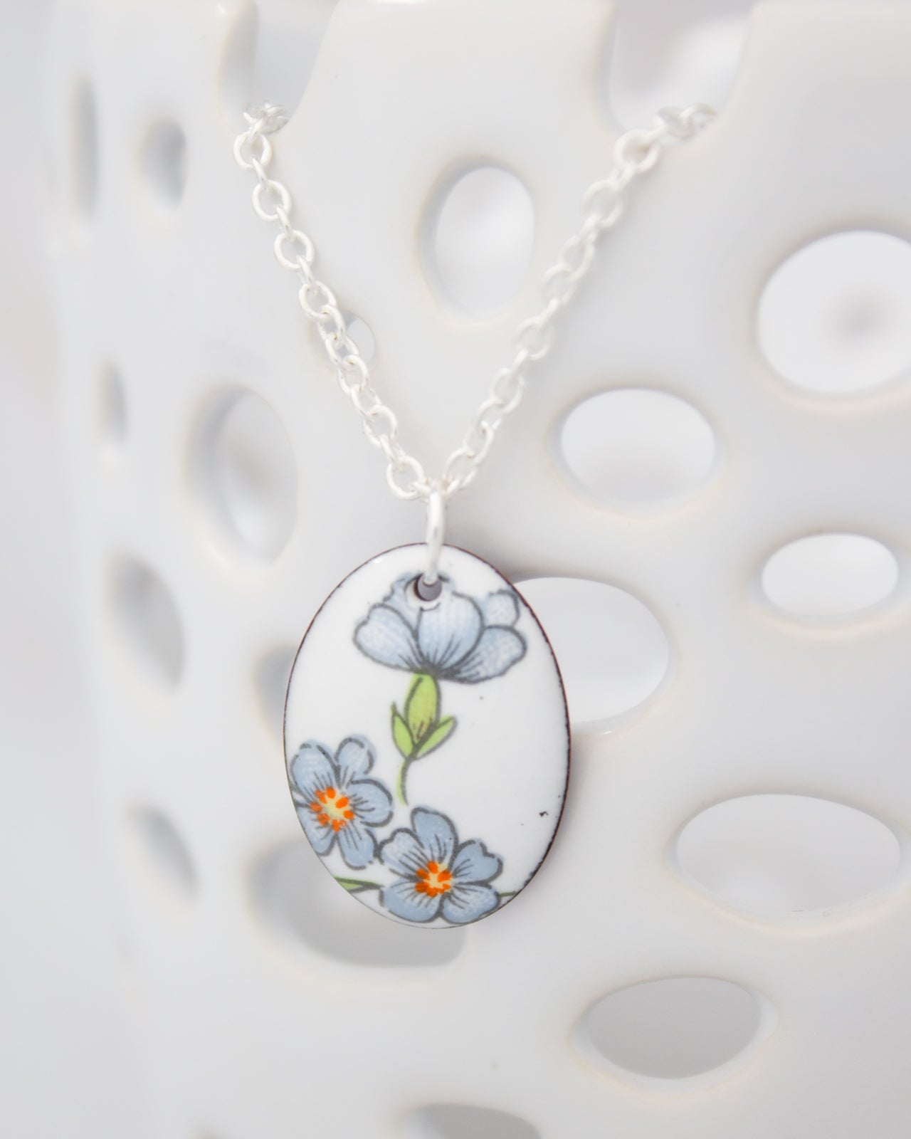 Miss Bluebell Vintage Revival Necklace, Small medallion