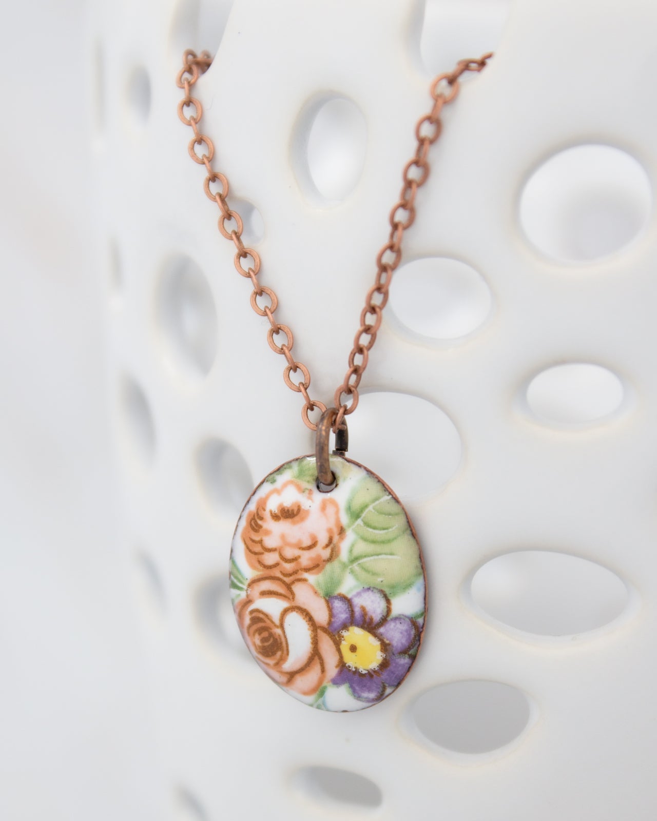 Flower Girl Vintage Revival Necklace, Small medallion