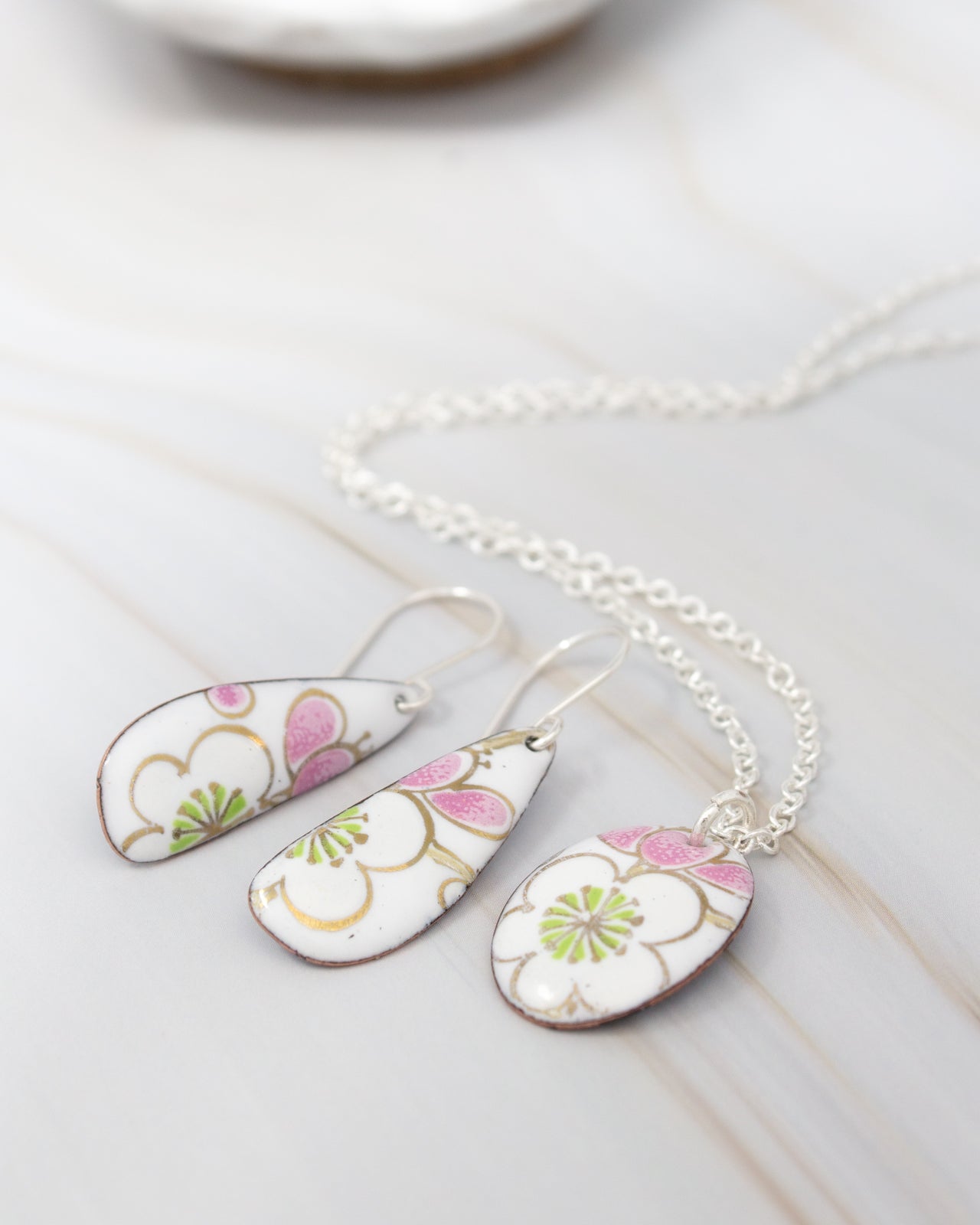 Sakura Vintage Revival Earrings, Small Drop