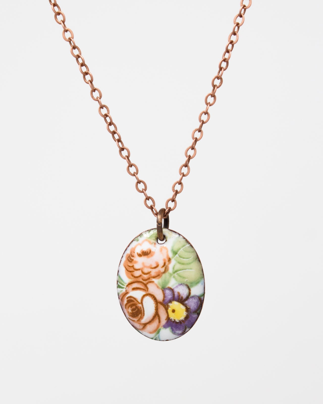 Flower Girl Vintage Revival Necklace, Small medallion