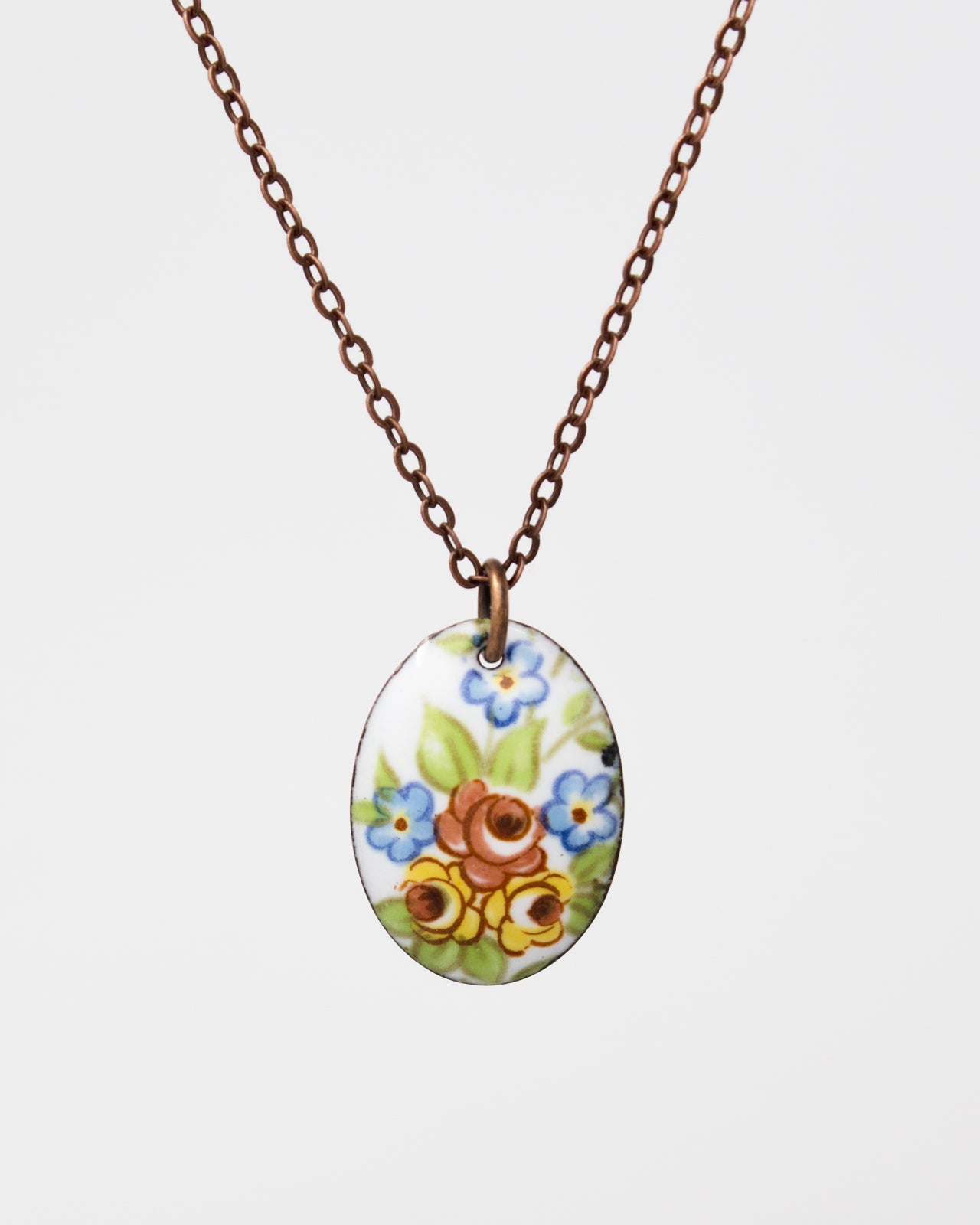 Petite Bouquet  Vintage Revival Necklace, Small medallion