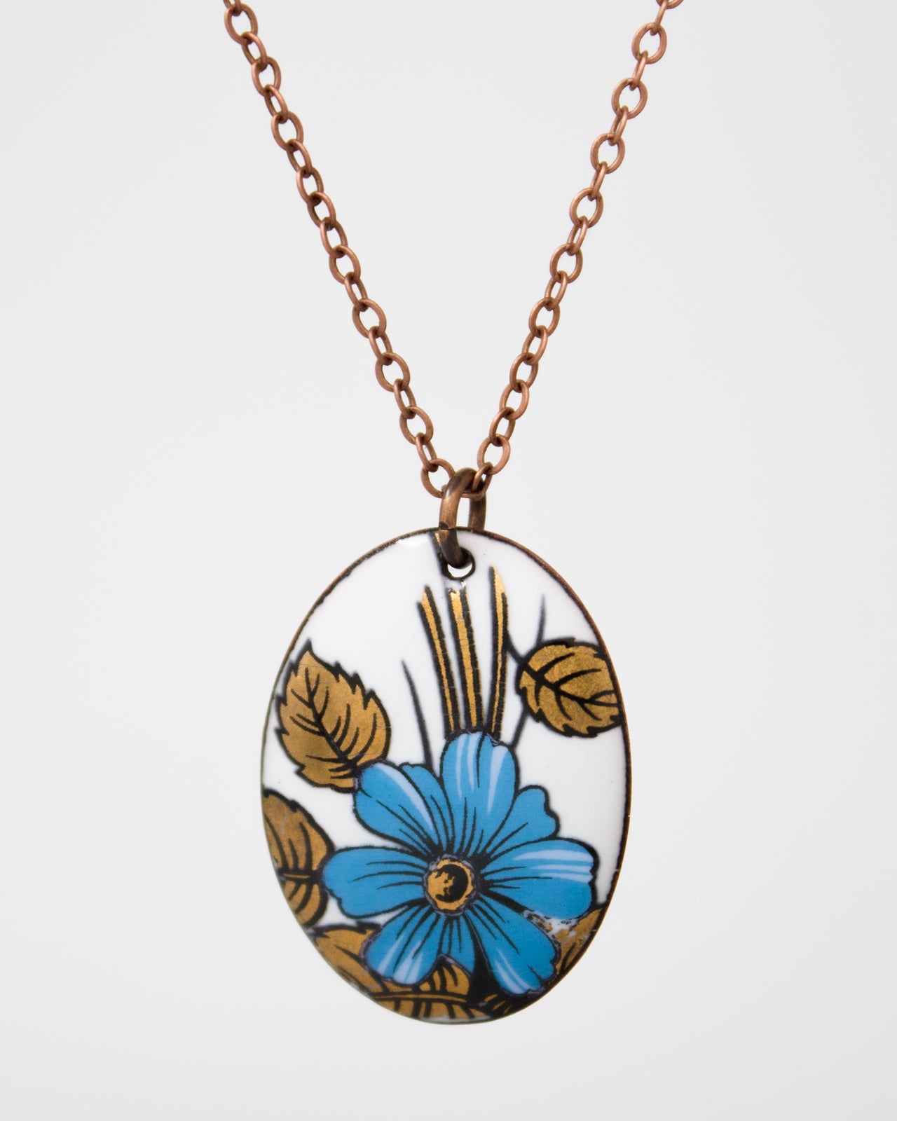 Vintage Revival Necklace, Royal Cosmos, Large Medallion