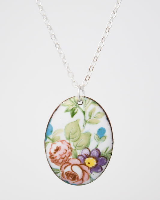 Flower Girl Vintage Revival Necklace, Large Medallion