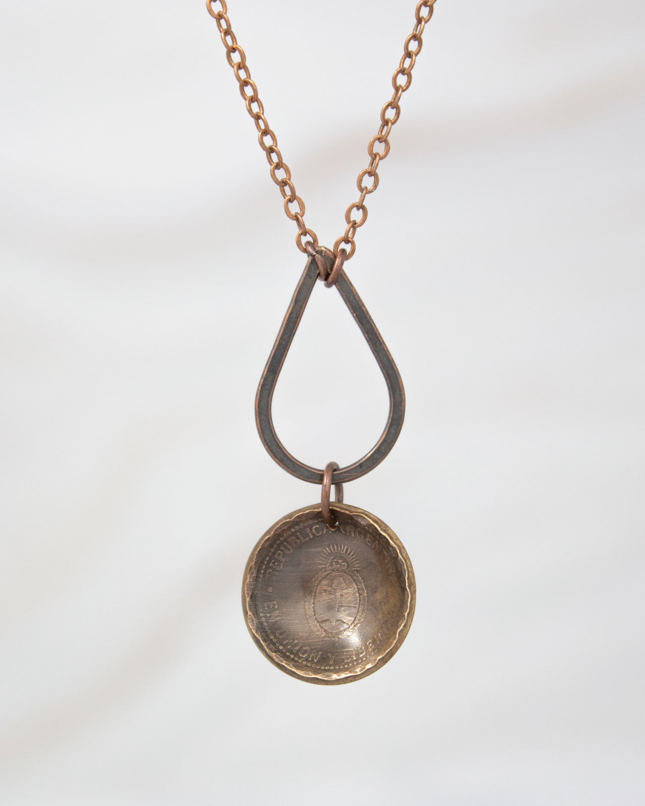 Denmark World Coin Pendant Necklace