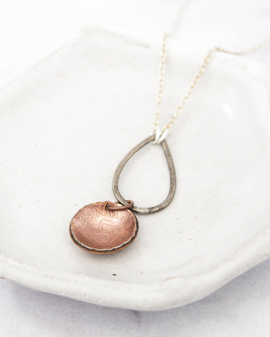 Denmark World Coin Pendant Necklace