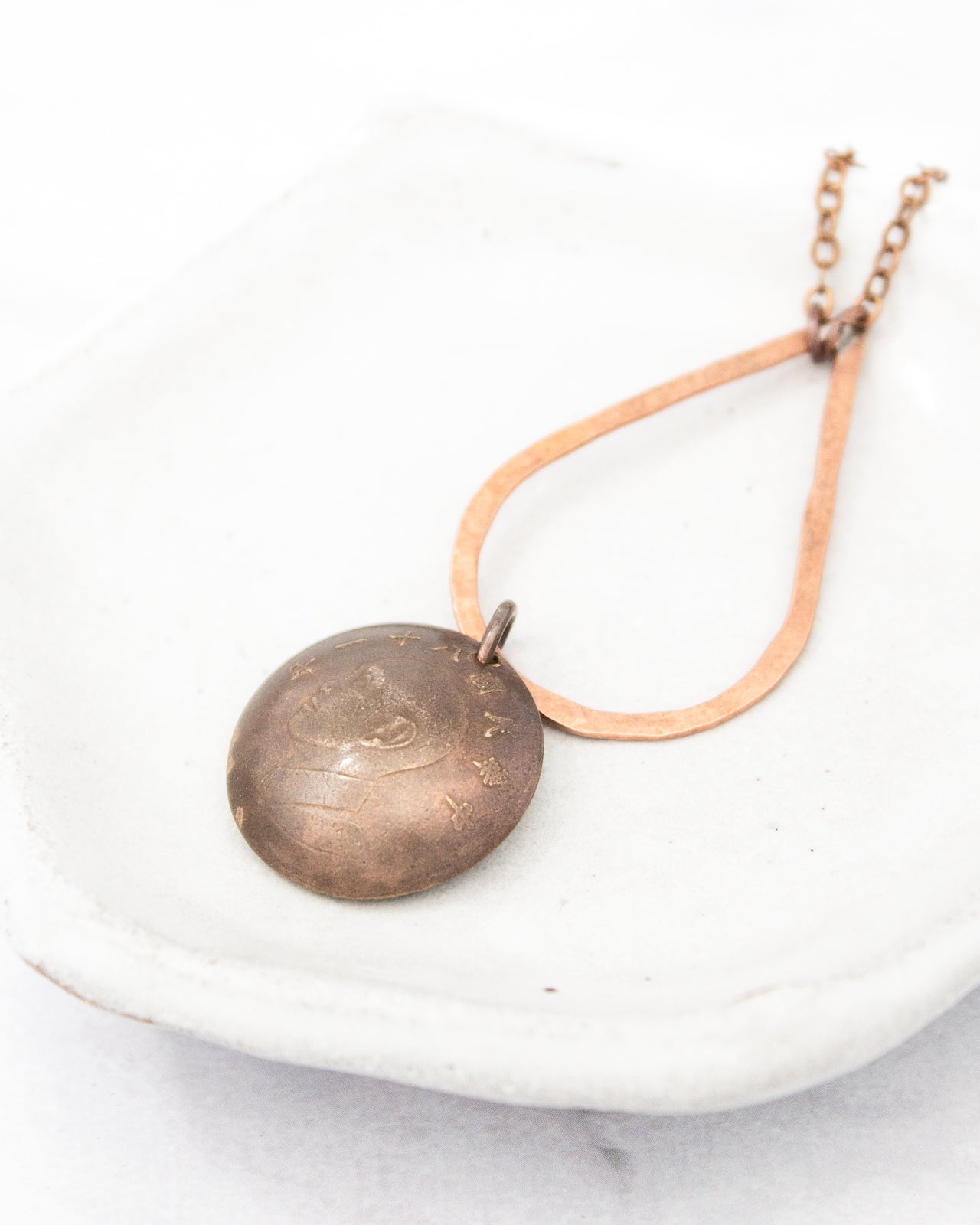 Taiwan World Coin Pendant Necklace