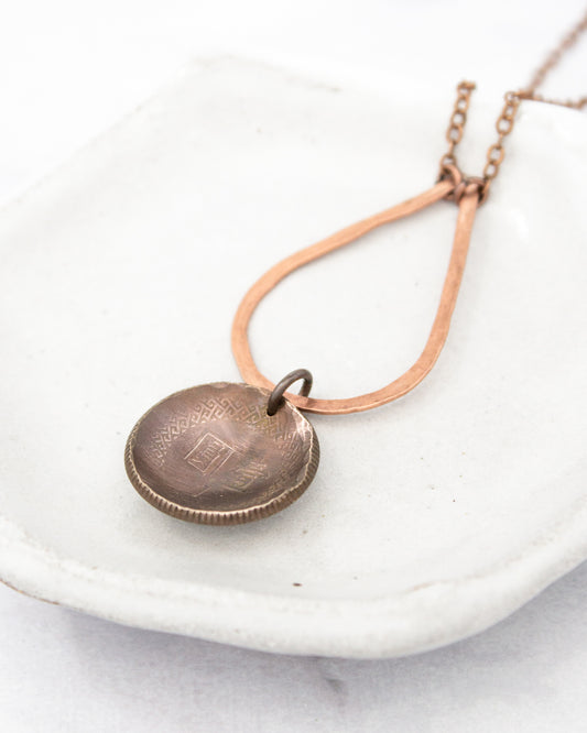 Taiwan World Coin Pendant Necklace