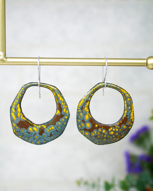 Batik earrings- Maple Glow [ready to ship]