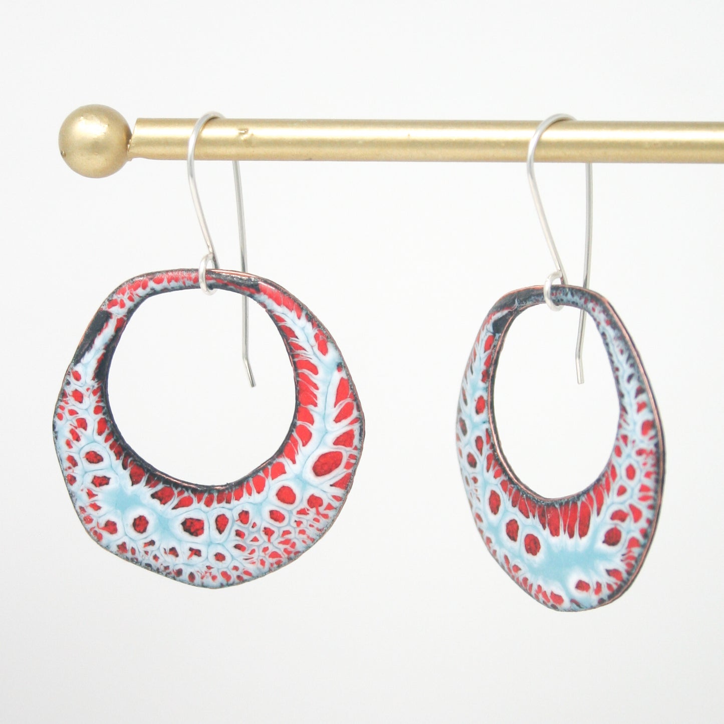 Batik earrings- Coral Reef [ready to ship]