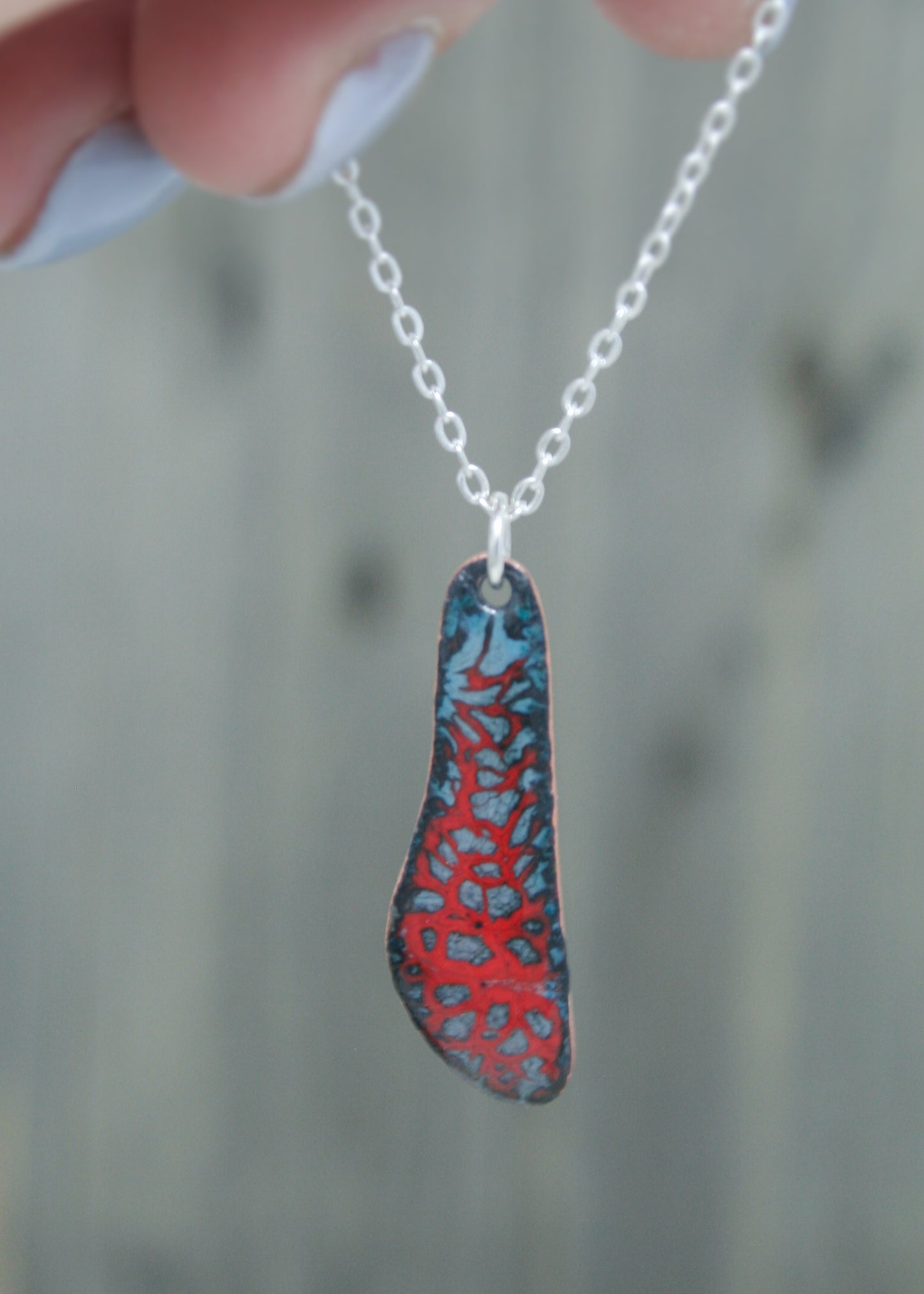 Batik Wing necklace- Vibrant Fall