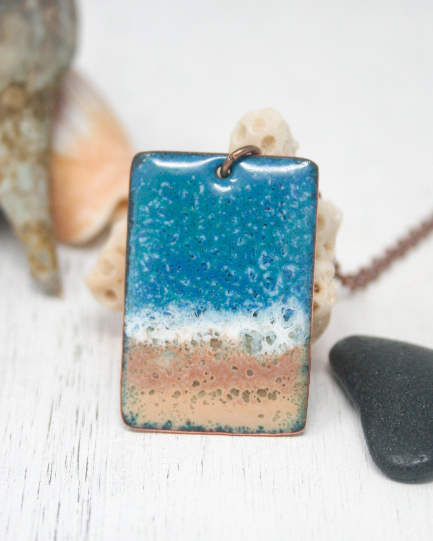 Batik Beach Pendant A [ready to ship]