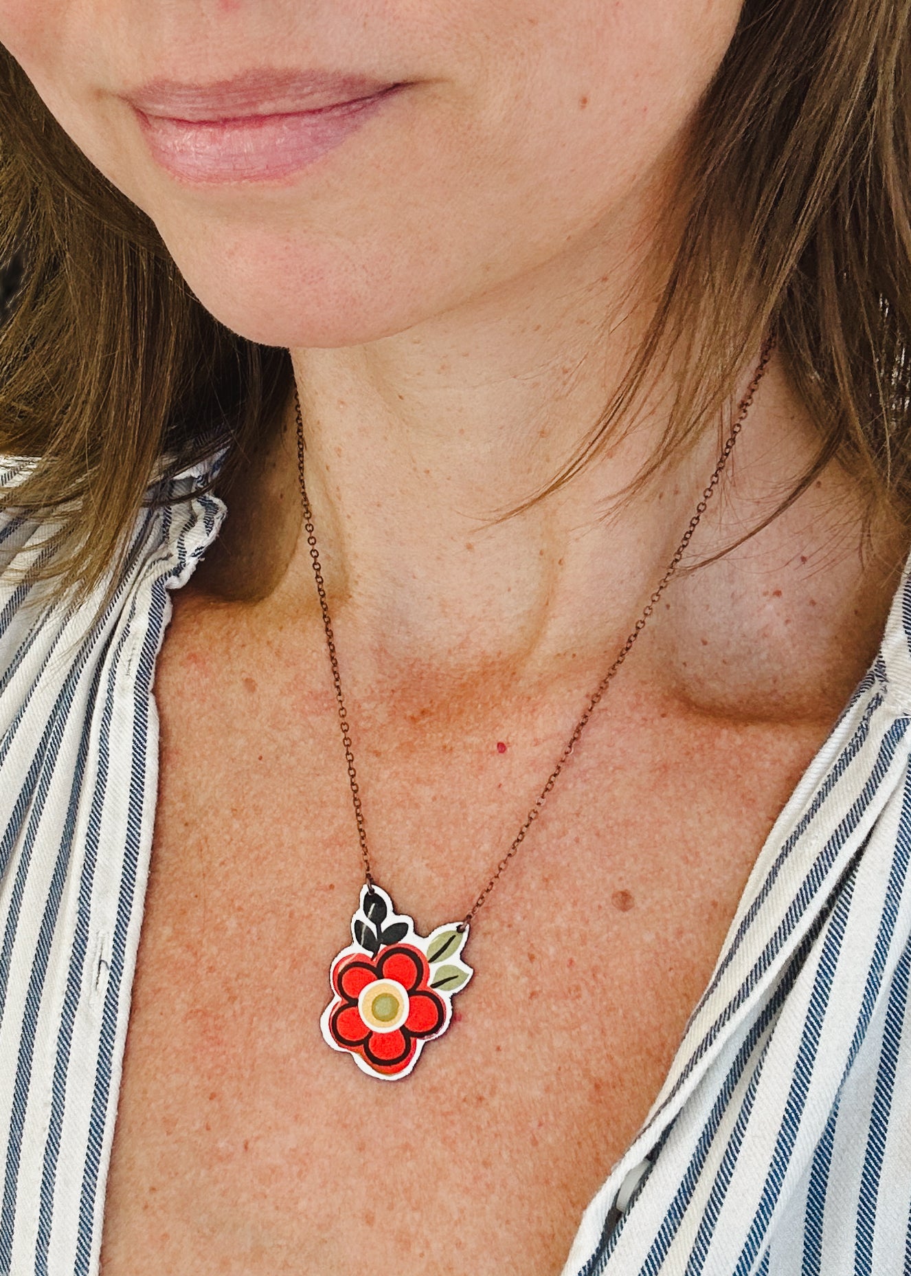 Retro Red Vintage Revival Necklace [ready to ship]