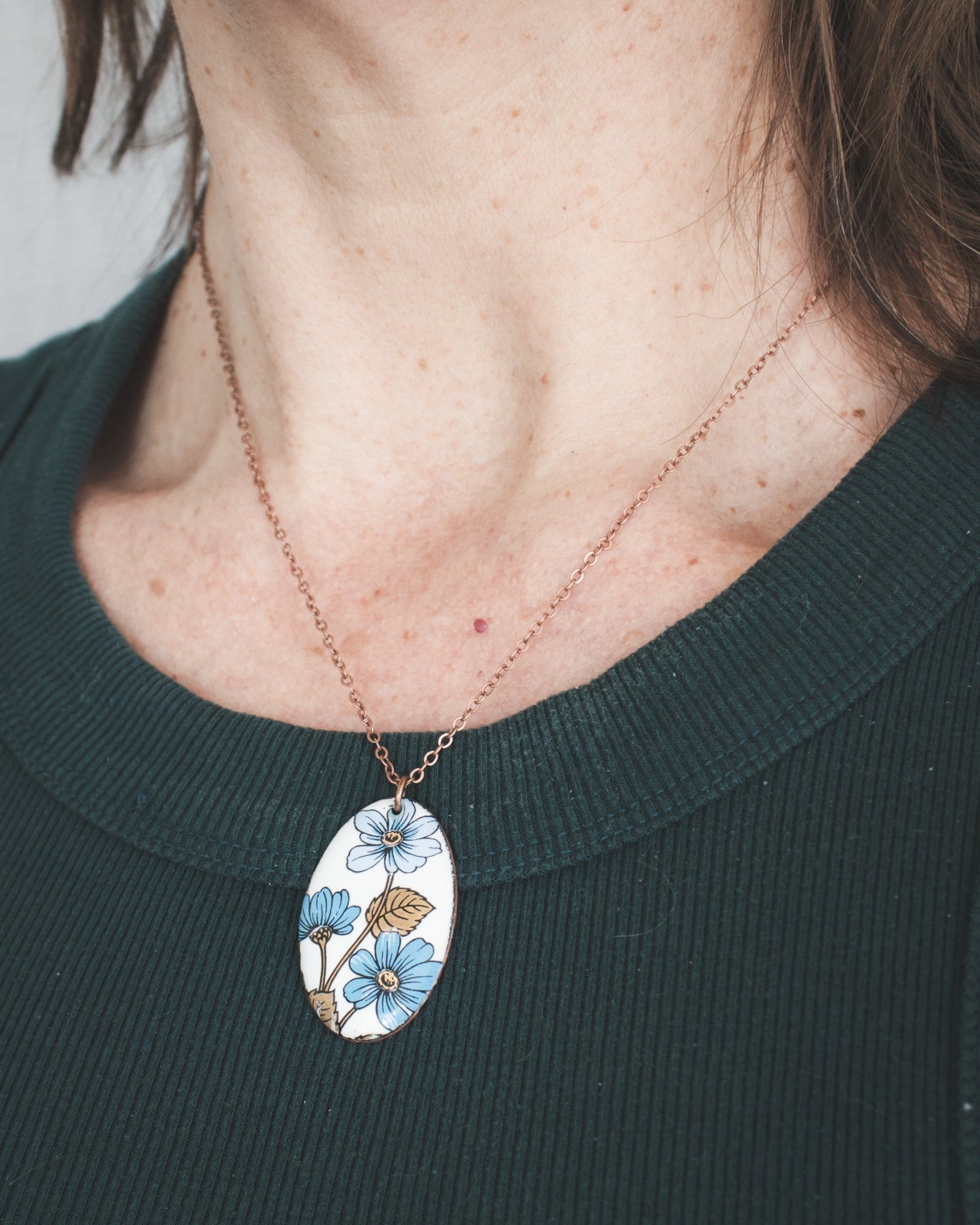 Dogwood Vintage Revival Necklace, Large medallion