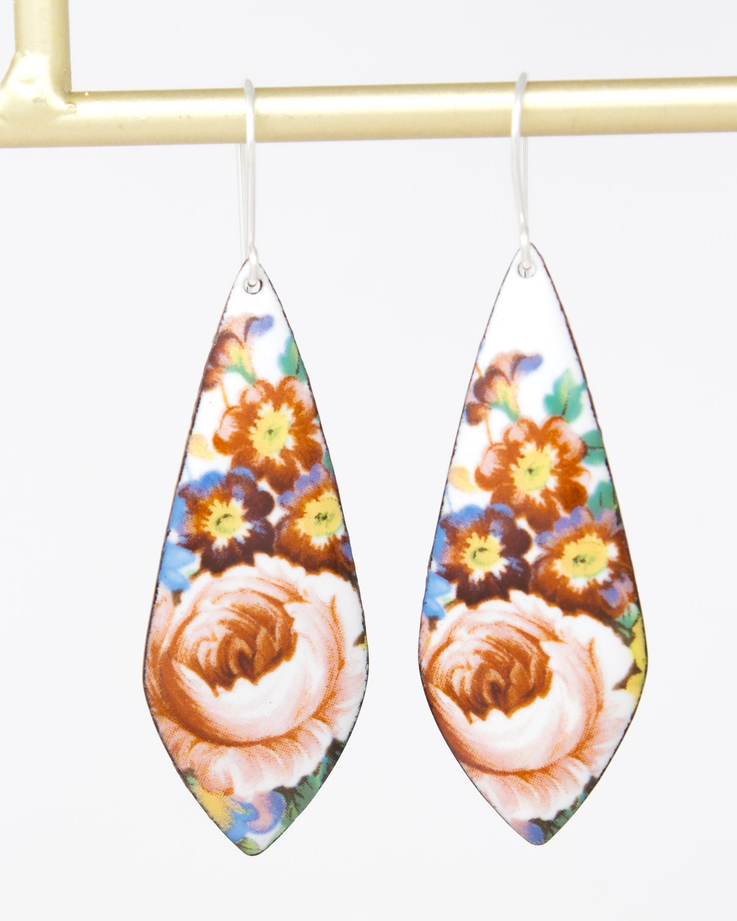 Vintage Revival Earrings, Wildflower Garden, Leaf