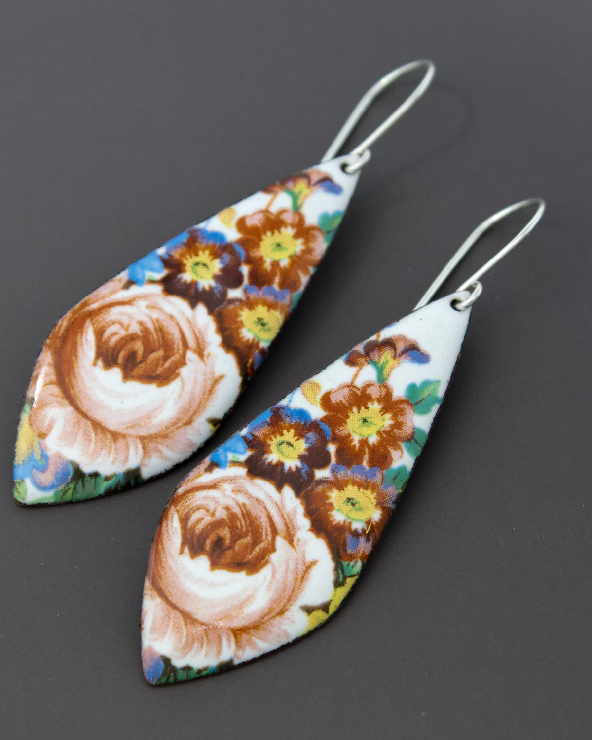 Vintage Revival Earrings, Wildflower Garden, Leaf