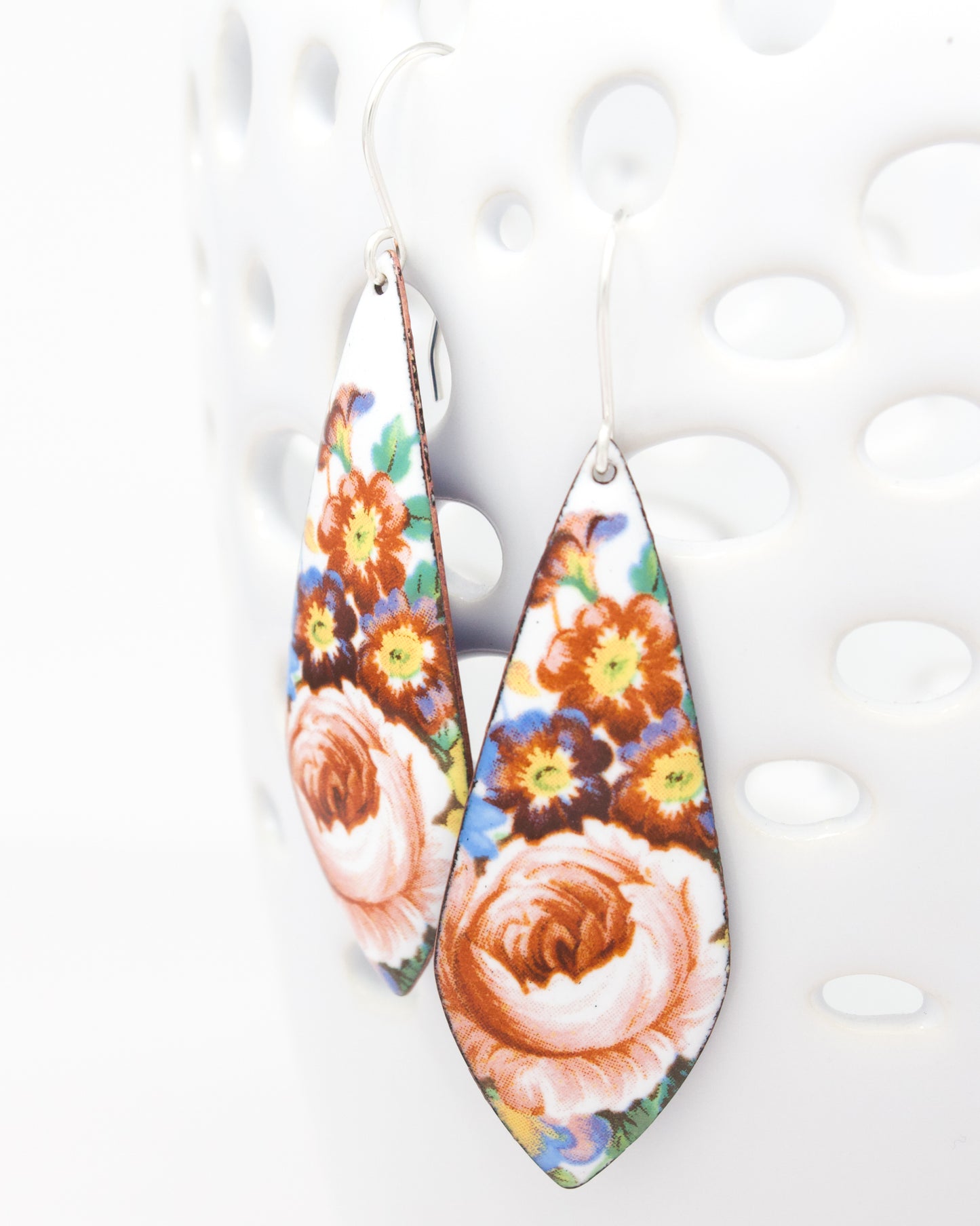 Vintage Revival Earrings, Wildflower Garden, Leaf