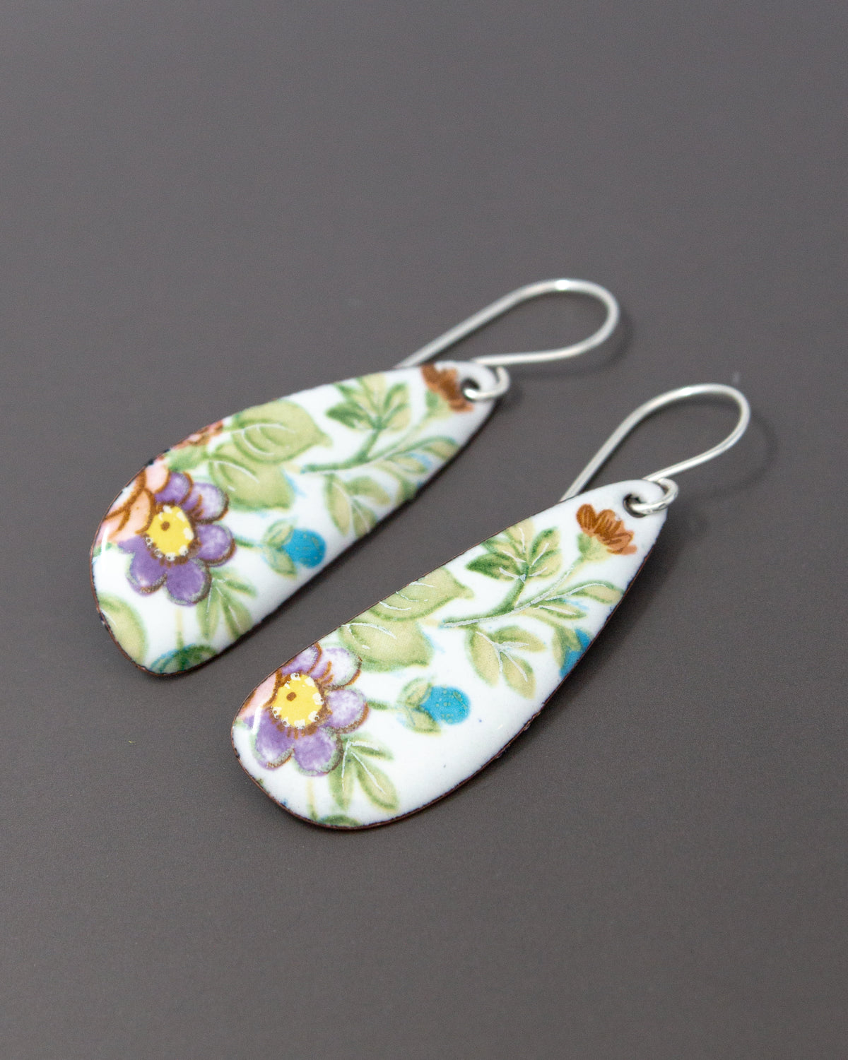 Vintage Revival Earrings, Flower Girl, Large drop