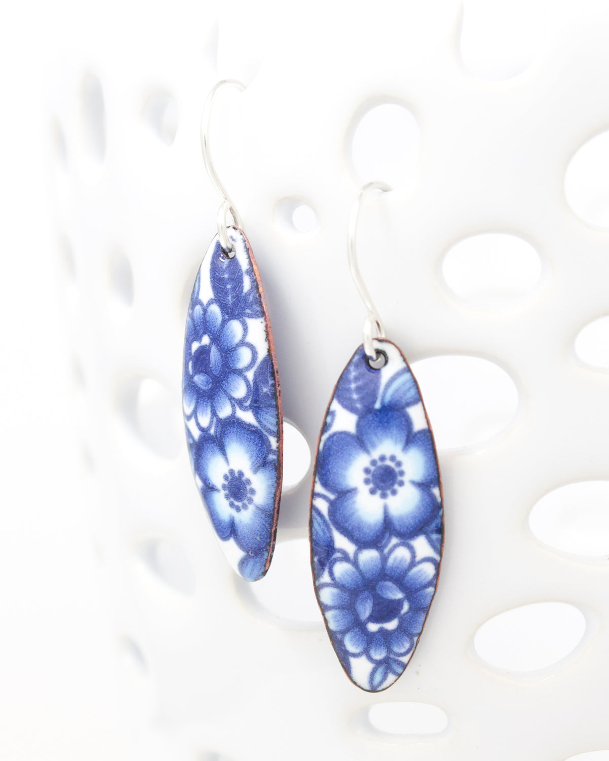 Vintage Revival Earrings, Blue Heritage, Petal