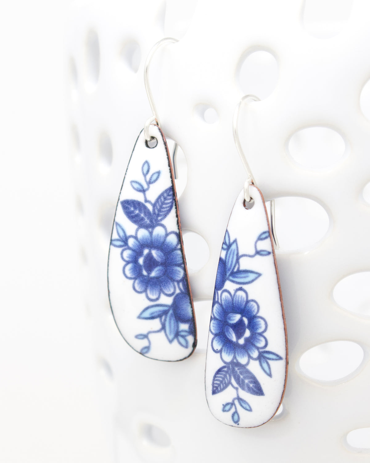 Vintage Revival Earrings, Blue Heritage, Large drop