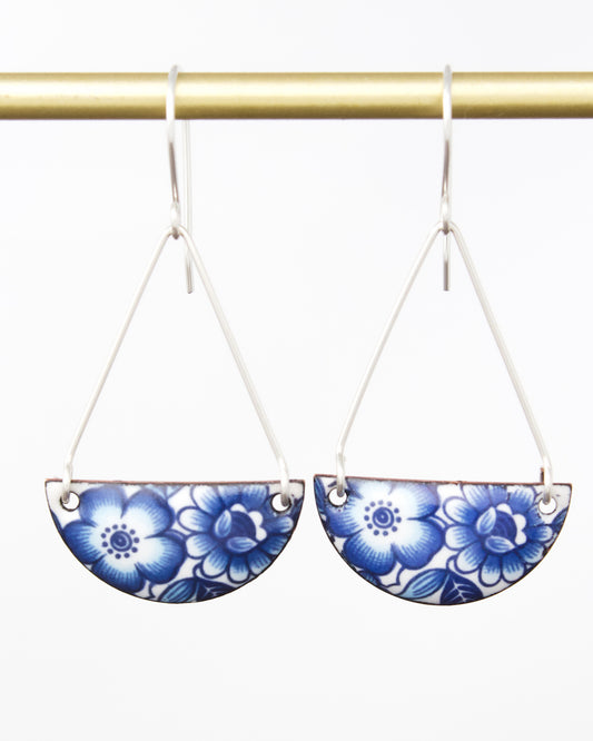 Vintage Revival Earrings, Blue Heritage, Contain